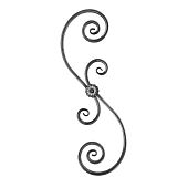 Кованый элемент ковки металлический орнамент Балясина БП-19 265х860