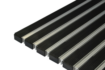 Грязезащитный модульный настил решетка коврик сменные модули Резина + Скребок