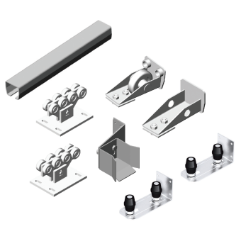 Балка прокатная направляющая профиль и ролики для сдвижных раздвижных откатных ворот 71х60х3,5 6 метров