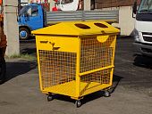 СЕТЧАТЫЙ КОНТЕЙНЕР ДЛЯ раздельного СБОРА мусора ТБО 0,9 М3 жёлтый